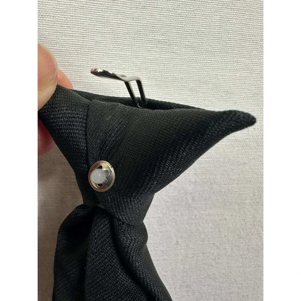 Kids Black Clip On Zipper‎ Tie Boys Girls Formal School Uniform Neckwear